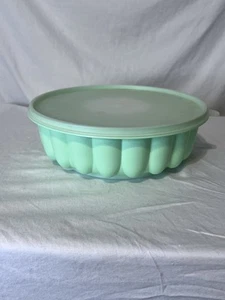Vintage TUPPERWARE Mintgrün Jel-N-Serve Jello Form Eisring 3 Stück Set EUC - Bild 1 von 7