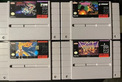 Star Fox/Gradius III/Raiden Trad/Super R-Type SNES Sh'mup-Shooter Game Lot NICE - Image 1 of 4