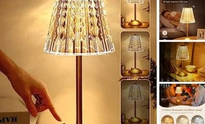 Cordless Lamp, 2000mAh Rechargeable Lamp, Dimmable+3 Colors Touch Lamp Small - Picture 1 of 7
