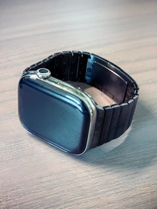 Apple Watch Link Bracelet – Space Black Stainless Band 42mm 44mm 45mm 49mm OEM - Photo 1 sur 6