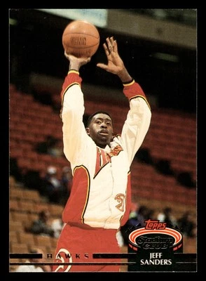 Jeff Sanders 1992-93 Stadium Club #336 Atlanta Hawks - Image 1 of 2