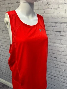 Under Armour Women's HEAT GEAR Fitted Racer Back Tank Top Red Size L - Picture 1 of 10