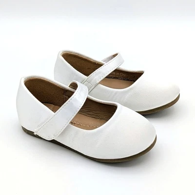 Zapatos de vestir de ballet Merence Mary Jane EU 21 para niños pequeños blancos satinados niñas Foto 1 de 4