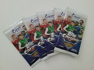 5 Packs Topps Chrome Soccer 2021 2022 Cinch Premiership Scottish - Factory Seal