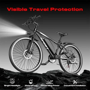 Electric Mountain Bike Ebike 750W Peak Motor BICYCLE 25mph 48V Commuter Adults - Picture 1 of 9