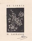 ? Ex Libris Marie Lagrange Par André Herry