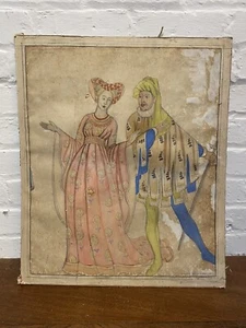 Theatrical Costume Set Design Drawing Painting Vintage Dress Antique 1927 - Picture 1 of 9