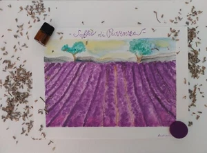 Quadro Sensoriale Acquerello Con Olio Essenziale - Foto 1 di 4