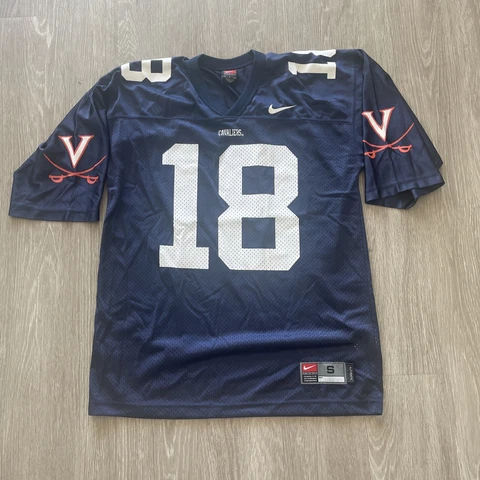 Nike Team Virginia Cavaliers Football Jersey #18 Navy Men’s Small UVA Cover