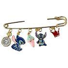Stitch Dangling Charms Lapel Pin Ice Cream Safety Pin Brooch Badge Jewelry Gift
