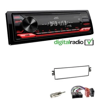JVC KD-X182DB MP3 DAB+ USB 1-DIN Autoradio für KIA Rio 2000-2002 schwarz - Bild 1 von 4