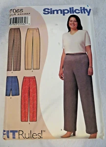 Simplicity 7065 Sewing Pattern Pants Shorts Size A Uncut - Picture 1 of 3
