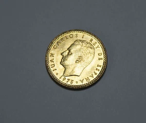 UNA 1 PTA Peseta Spain Spanien ESPANA 1975 Juan Carlos Münze Coin TOP! - Picture 1 of 2