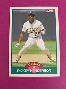 🐶 1989 Score Rookie & Traded - #50T Rickey Henderson