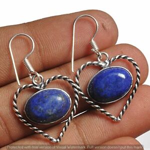 Lapis Lazuli Earring 925 Sterling Silver Plated Earring Jewelry E-7783