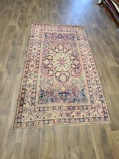 Antique fine handwoven rug size 4'1"×6'10" authentic traditional design 