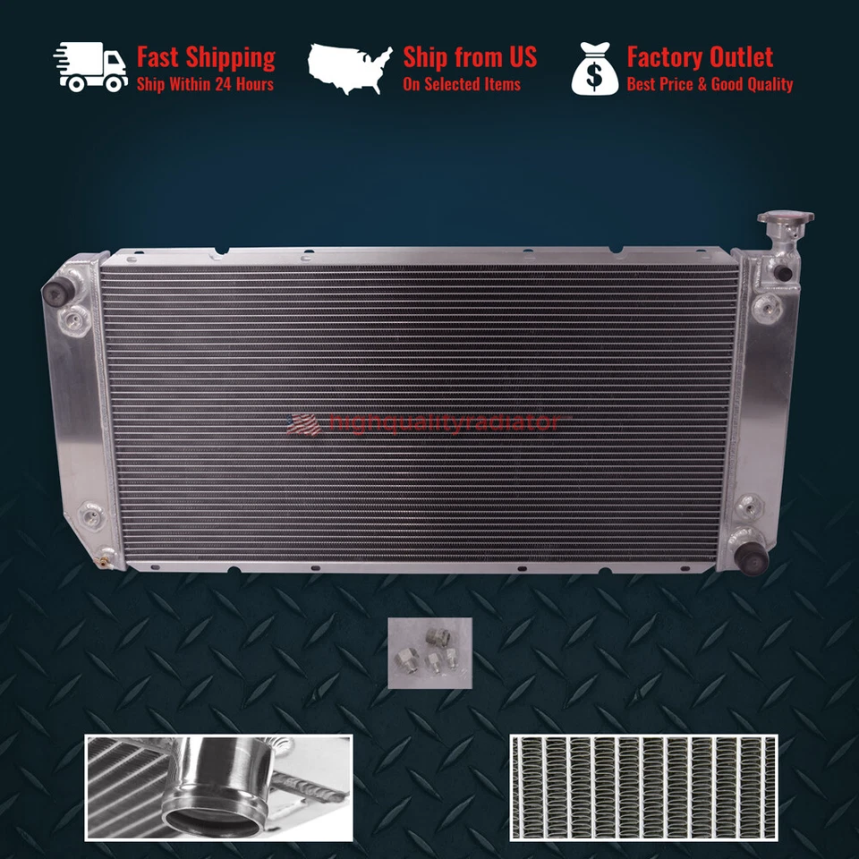 3Rows All Aluminum Radiator For 1994-1995 GMC K1500/K2500/K3500 5.7L AT/MT Foto 1 de 4