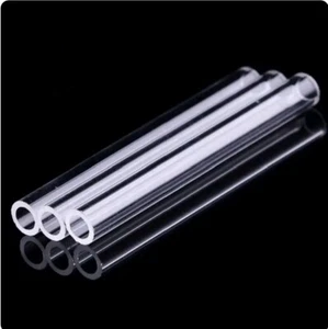 (10er-Pack) 4 Zoll klar Pyrex Glas Blasrohr 12 mm OD 8 mm ID 2 mm dicke Wand - Bild 1 von 2