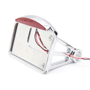 Soporte de matrícula de montaje lateral cromado para motocicleta Harley Davidson EE. UU. - Imagen 1 de 10