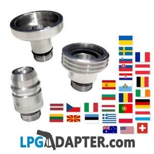 AUTOGAS EUROPEAN FILL POINT 3 PIECE ADAPTER KIT GAS IT GASLOW LPG systems - Picture 1 of 5
