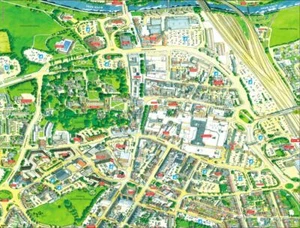 Cityscapes Street Map Of Peterborough 400 Piece Jigsaw Puzzle 470mm x 320mm (hpy - Picture 1 of 2