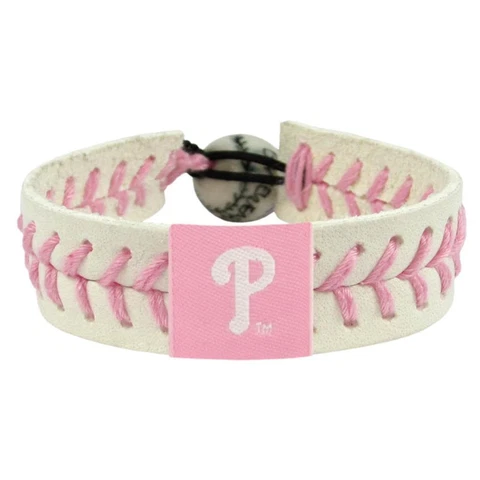 Philadelphia Phillies Pink Baseball Bracelet [NEW] MLB Jewelry Wrist St Patrick Cover