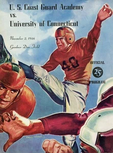 1946 UCONN Connecticut vs. US Coast Guard Academy College Football Program - Picture 1 of 1