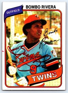 1980 Topps Bombo Rivera #43 Autograph / Signed in person Minnesota Twins
