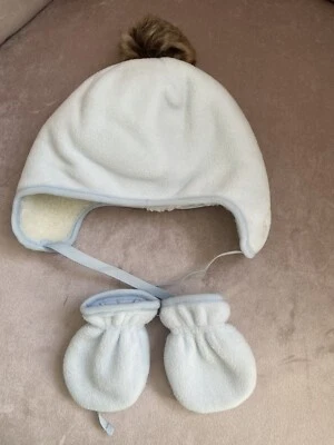 NUEVO SOMBRERO DE BEBÉ RALPH LAUREN DE DISEÑO Y GUANTES AZUL TALLA ÚNICA Foto 1 de 4