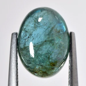 Esmeralda de Zambia 2,64 quilates cabujón ovalado verde azulado 100 % natural piedra preciosa suelta - Imagen 1 de 3