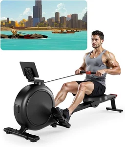 32-Level Magnetic Rowing Machine Quiet Belt Drive Rower LCD App Home Gym 136KG - Picture 1 of 11
