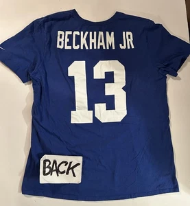 Nike New York Giants Odell Beckham Jr Blue Tshirt XL - Picture 1 of 12