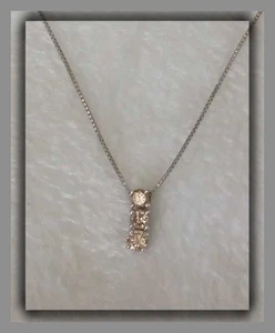 Platin natürliche Diamanten braun Halskette 1,00 ctw/18,1" Kette - Bild 1 von 14