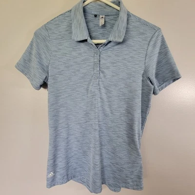 阿迪达斯高尔夫 Polo Preppy 女式 S 蓝色网球运动轻便弹力舒适 — 第 1/4 张图片