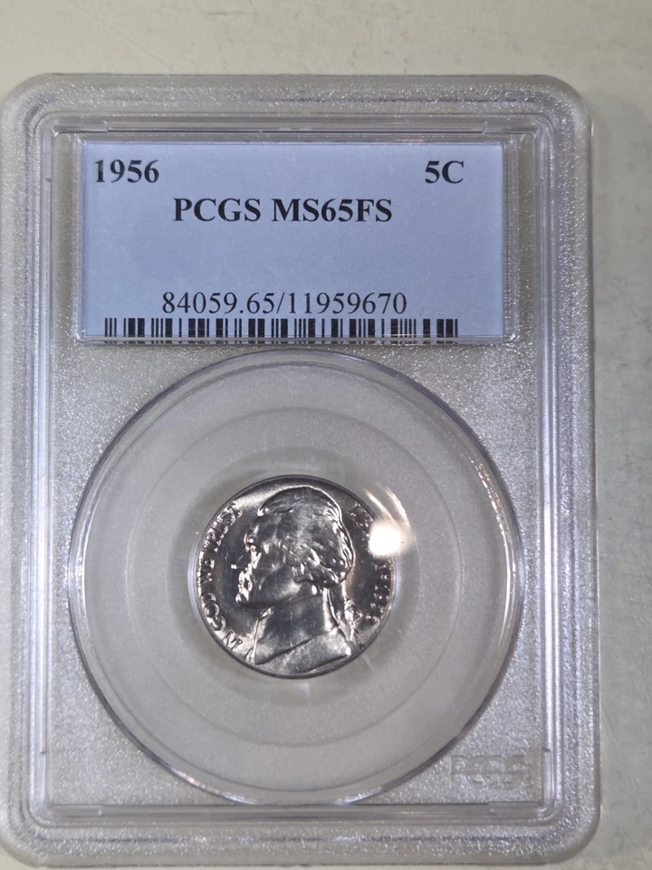 Jefferson 1956 níquel graduación profesional MS65 FS Foto 1 de 4