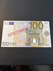 💶 Rare Euro €100 Specimen Banknote – First Series 2001 – ECB Issue UNC - Picture 1 of 2