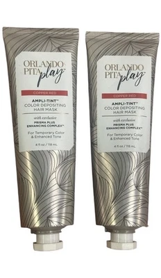 Lot of 2 Orlando Pita Play COPPER RED Ampli-Tint Color Depositing Hair Mask 4oz - Image 1 of 3