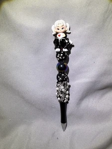 Beaded dazzling pen! Fancy! Gifts! Basket filler! collect! Bling! Black pen - Picture 1 of 3