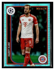 2023-24 Merlin UEFA Club Competitions #44 Harry Kane Aqua Prism Refractor - Picture 1 of 2