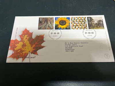 (1469) 1-9-2025 - UK FDC cover (with insert) - 1999 - Tree & Leaf - Image 1 of 2