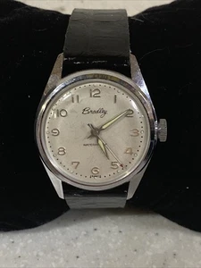 VINTAGE BRADLEY MECHANISCHE HERREN UHR Frankreich Edelstahl funktioniert - Bild 1 von 6
