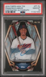 2019 Topps High Tek Portraitek #PT-FL Francisco Lindor Autograph PSA 10 - Picture 1 of 2