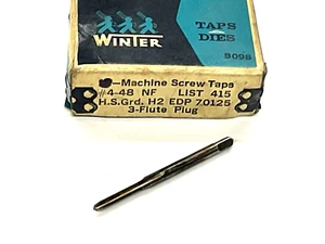 NOS! WINTER 4-48 NF THREADING TAP, 3-FLUTE PLUG, 70125 - Picture 1 of 1