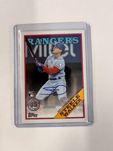 2023 Topps Series 1 STEELE WALKER #88BA-SW RC Auto 1988 Throwback Rangers