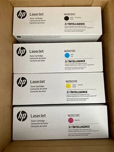 Set of 4 Genuine HP 414X 2020XC 2021XC 2022XC 2023XC High Yield Toner Cartridges - Afbeelding 1 van 1
