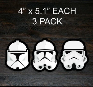 Star Wars Storm Trooper Helmet Sticker 3 Pack Premium Vinyl Sticker Car Decal  - Picture 1 of 1