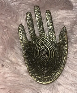 Hamsa Hand Räucherstäbchenhalter Evil Eye Schutz in der Mitte. Prayer Alter Add - Bild 1 von 6