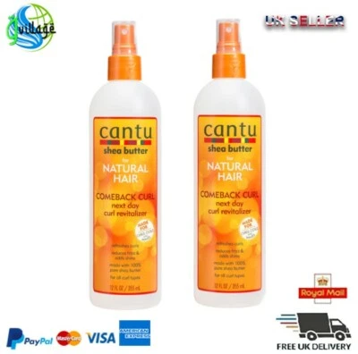 2 X Cantu Shea Butter for Natural Hair Comeback Curl Next Day Curl Revitalizer  - Image 1 of 4