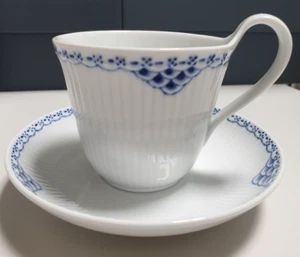 Royal Copenhagen Princess High Handle Blue Cup and Saucer 240 ml with BOX - Picture 1 of 7