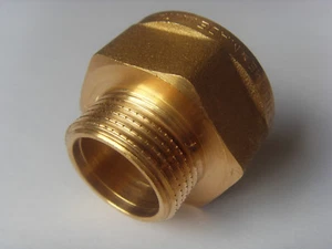 Muffennippel Reduktion Reduzierstück IG 1" auf 3/4" AG einseitig flachdichtend - Picture 1 of 2